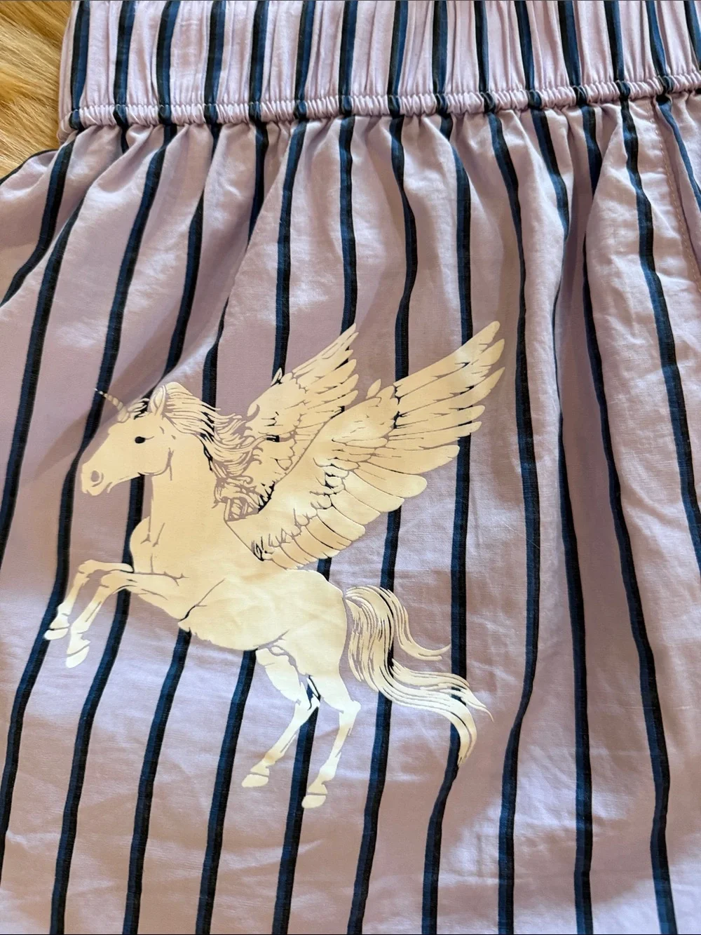 Dressed in Lala Boxer Shorts Magical Creature Purple Lavender Lilac Striped S/M